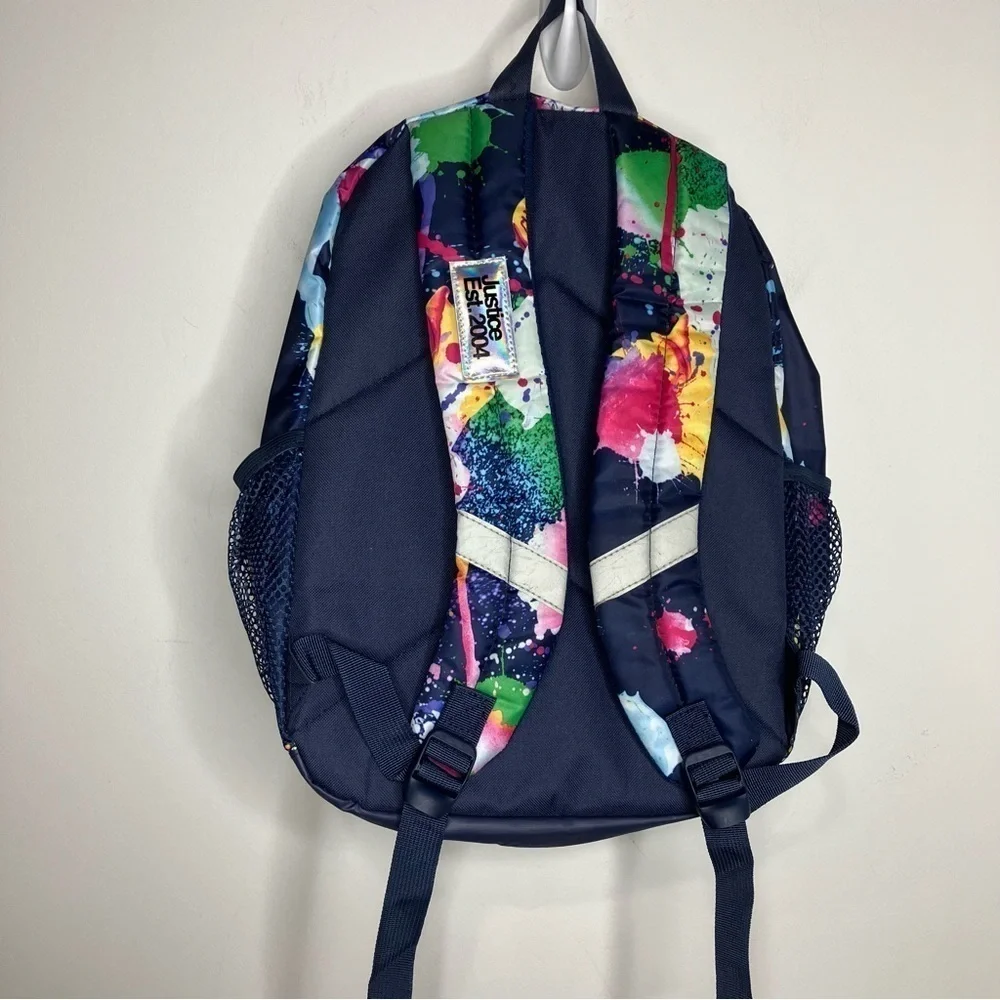 Justice backpack paint splatter design large‎